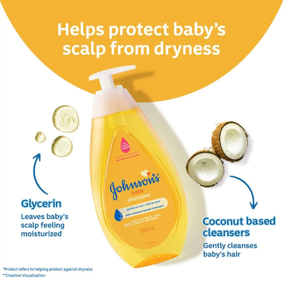 Baby Care Products- Johnson's Baby Shampoo with Coconut Based Cleansers which is Gentle on Hair and Mild to Eyes - 100ml