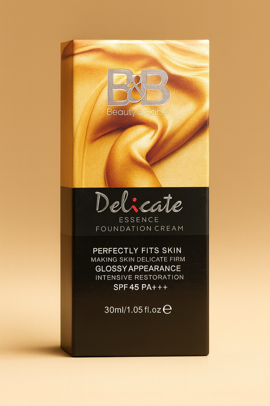 Makeup Foundation- BB (Beauty & Babe) Delicate Essence Foundation Cream with SPF 45 PA+++ which Fits Perfectly in Skin and gives Glossy Appearance - 30ml
