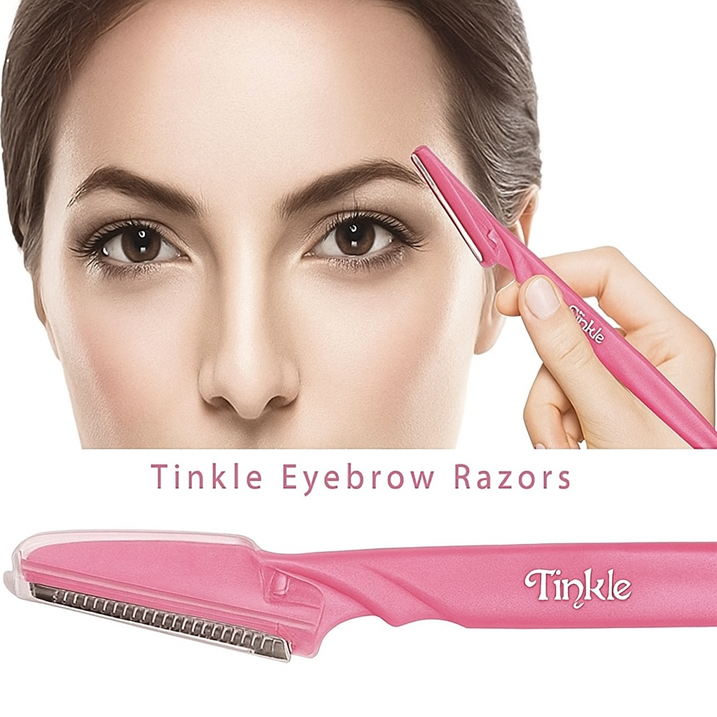 Razor- Tinkle Stainless Steel Multipurpose Eyebrow Razor (Set of 3 Pcs)
