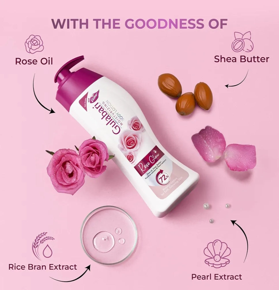 Lotions & Moisturizers- Dabur Gulabari Moisturizing Rose Glow Body Lotion for Dull & Dry Skin 200ml