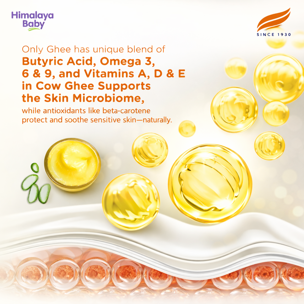 Bathing Soap- Himalaya's Chemical Free Baby Bar with Pure Cow Ghee & Aloevera for Baby's Sensitive Skin from Day 1 which Gently Cleanses, Moisturizes and Calms Dry Skin - 75gm