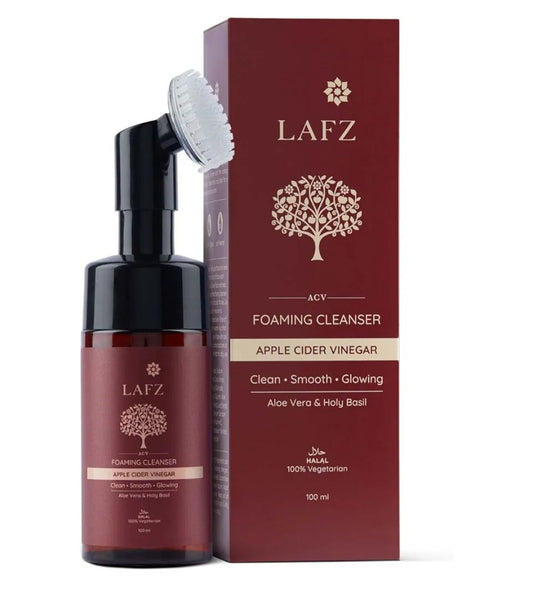 Face Wash- LAFZ Apple Cider Vinegar Foaming Face Wash with Aloe Vera & Holy Basil for Clean, Smooth & Glowing Skin 100ml