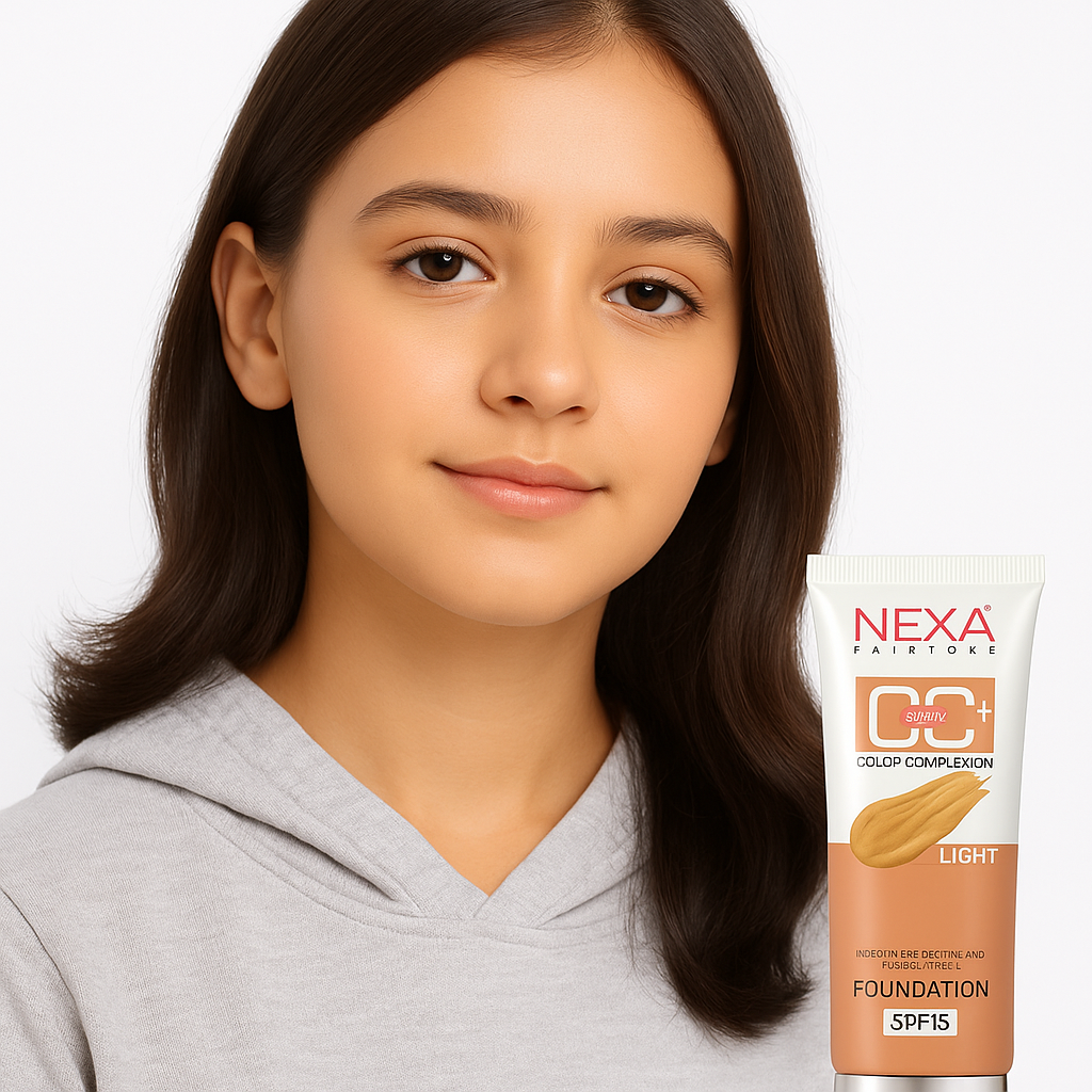 Makeup BB & CC Cream- Nexa Fairtone's Color Complexion (CC) 6-in-1 Light Foundation Cream with SPF-15 for Weightless Smooth and Velvet Touch 50gm