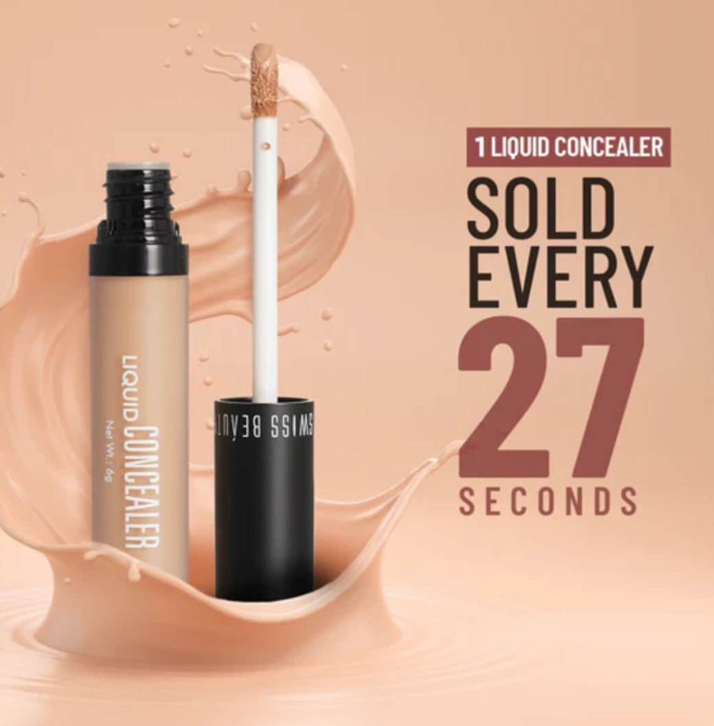 Makeup Concealer- SWISS BEAUTY Perfect Liquid Concealer 6gm (Shade-14: Warm Honey)