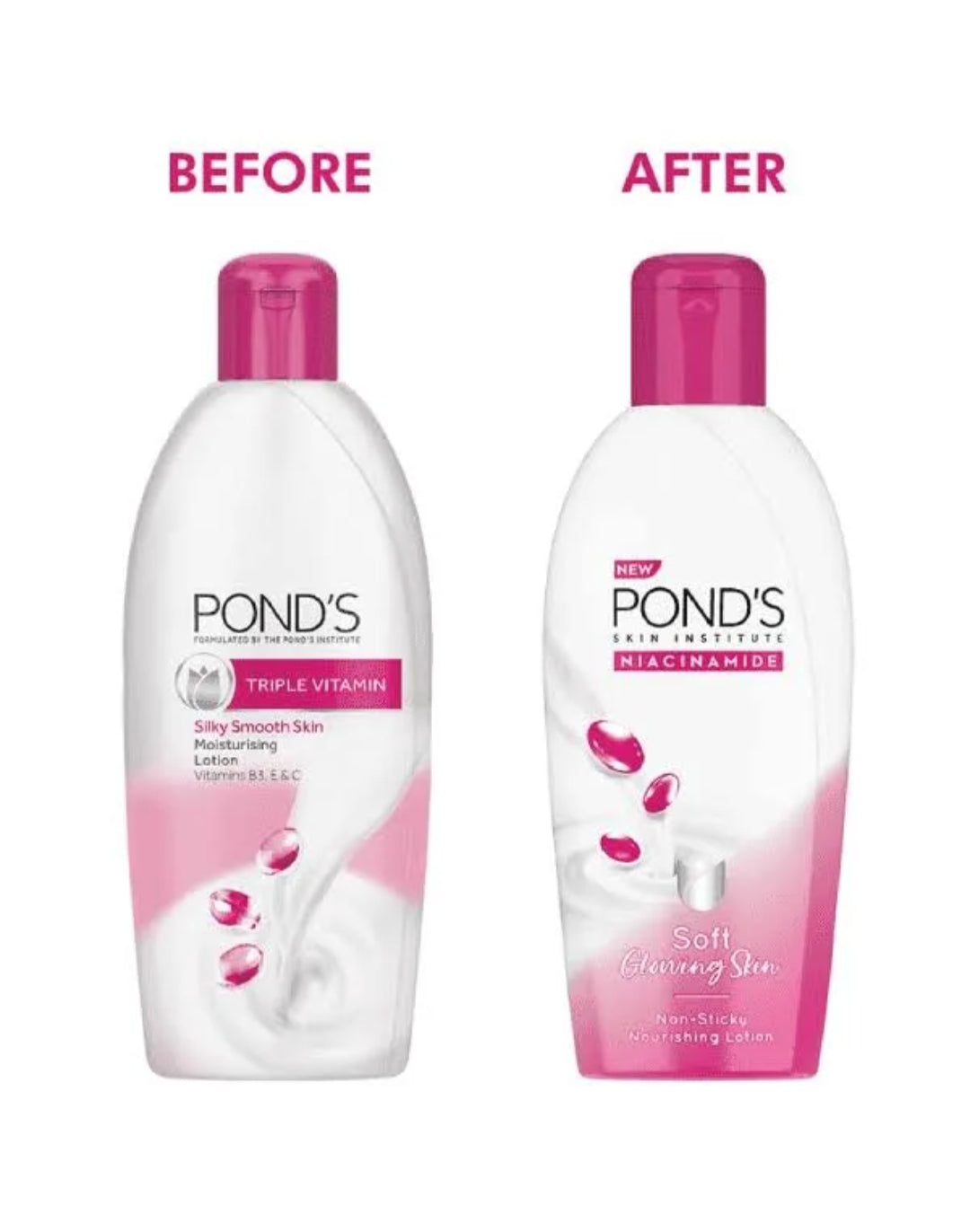 Lotions & Moisturizers- POND'S Niacinamide, Non-Sticky Nourishing Body Lotion for Soft Glowing Skin 90ml