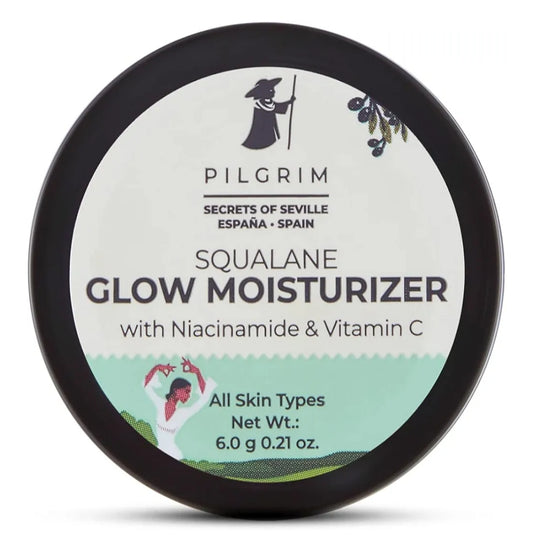 Lotions & Moisturizers- Pilgrim Squalane Glow Moisturizer with Niacinamide and Vitamin-C for all Skin Types 8gm