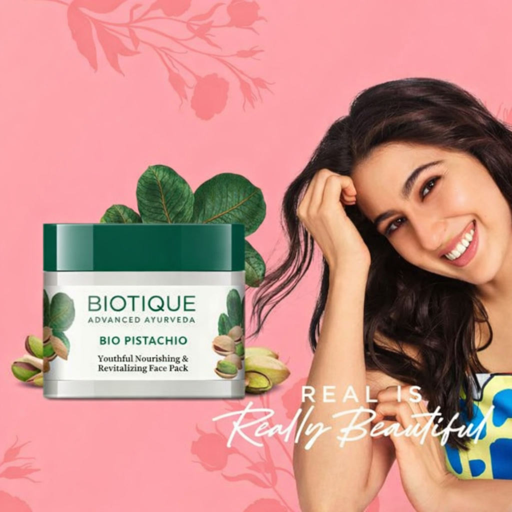 Face Pack and Face Mask- BIOTIQUE Advanced Ayurveda's Bio Pistachio Face Pack for Youthful Nourishing & Revitalizing Face - 75gm