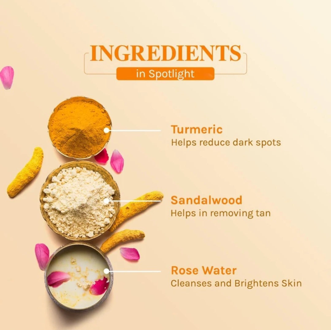 Face Serum- Lotus Herbal's Radiance Boost Paraben free Ubtan Face Serum with SPF-20 PA+++ enriched with Turmeric, Sandalwood & Rose Water which Rejuvenates Skin, Boosts Glow & Reduces Dark Spots, and is suitable for All Skin Types -30ml