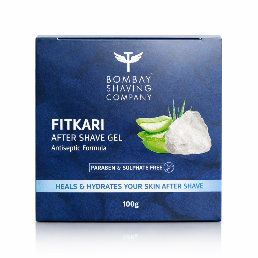 Shaving & Grooming- Bombay Shaving Company's Fitkari After Shave Gel enriched with Fitkari & Aloevera which is an Antiseptic Formula for Healing & Hydrating the Skin After Shave - 100gm