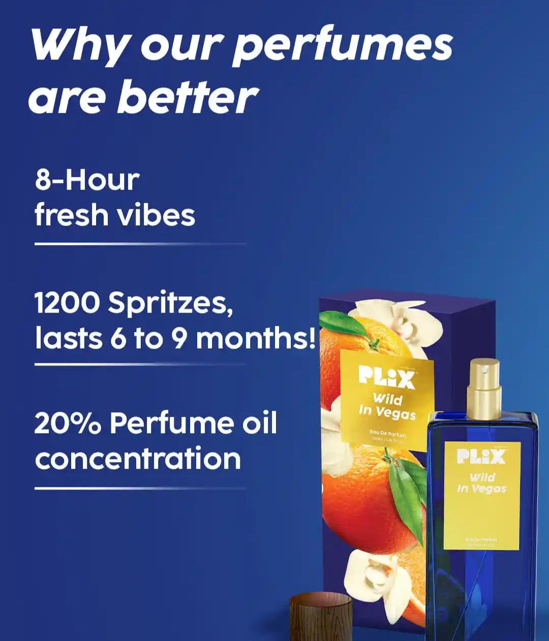 Perfumes & Deodorants- PLIX Wild In Vegas Mandarin & White Muskan Perfume 100ml