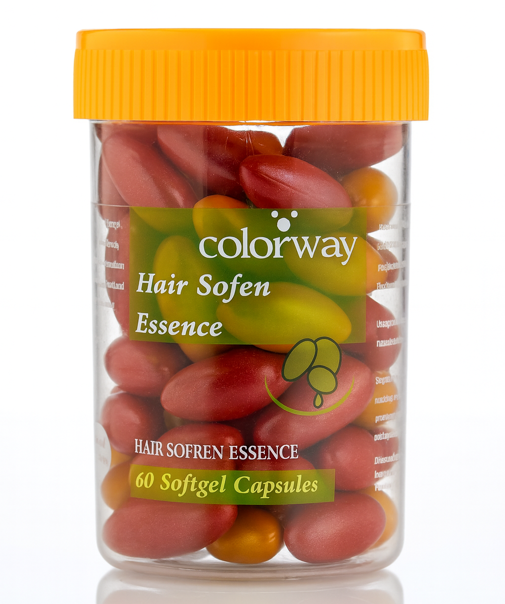 Vitamin-E Capsule- Colorway Hair Soften Essence Anti-Hairfall & Damage Repair Softgel Capsules enriched with Vitamin-E, which helps to Nourish the Scalp and Promots Healthier Hair - 60 Softgel Capsules in a Box