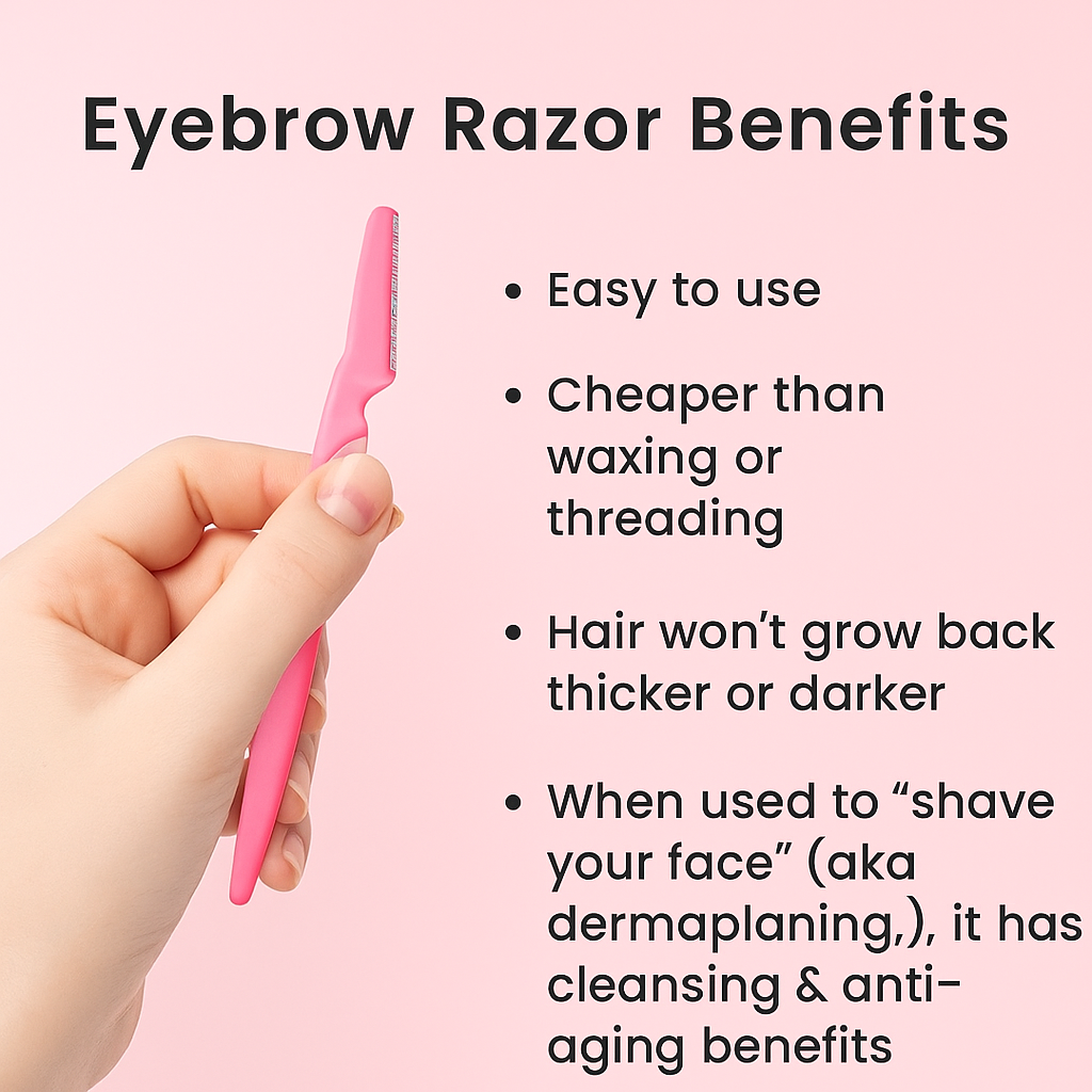 Razor- Tinkle Stainless Steel Multipurpose Eyebrow Razor (Set of 3 Pcs)