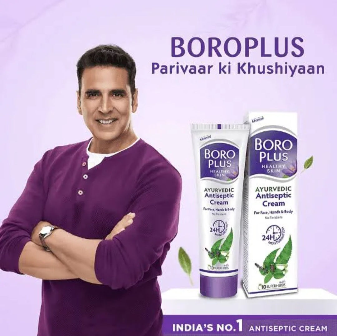 Lotions & Moisturizers- BORO PLUS Healthy Skin Ayurvedic Antiseptic Cream for Face, Hands & Body which makes your skin moisturized upto 24 Hrs - 19ml