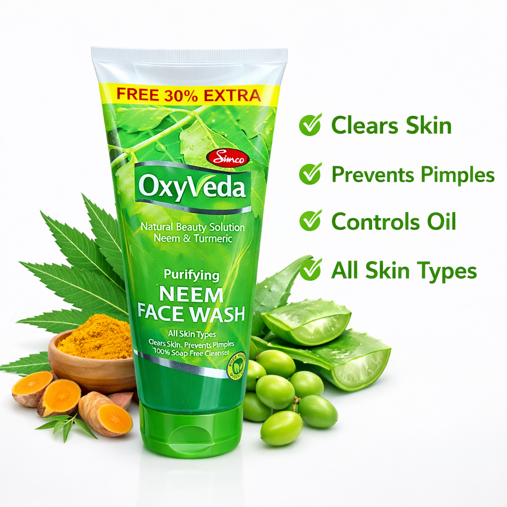 Face Wash- Magical Combo of OxyVeda Purifying Neem Face Wash (65 ml) and Cleansing Apricot Face Wash (65ml)
