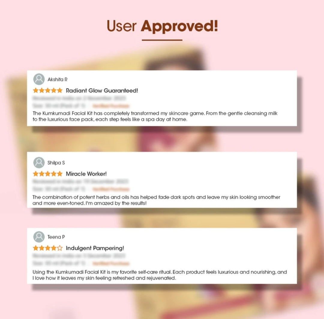 Facial Kit- T.A.C. Ayurveda's 5% Kumkumadi Gold Glow Facial Kit with Saffron & 24K Gold for Instant Brightening and Radiance- 43gm