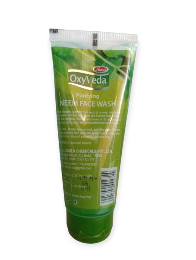Face Wash- Magical Combination of OxyVeda Purifying Neem Face Wash (65 ml) and Cleansing Apricot Face Wash (65ml)