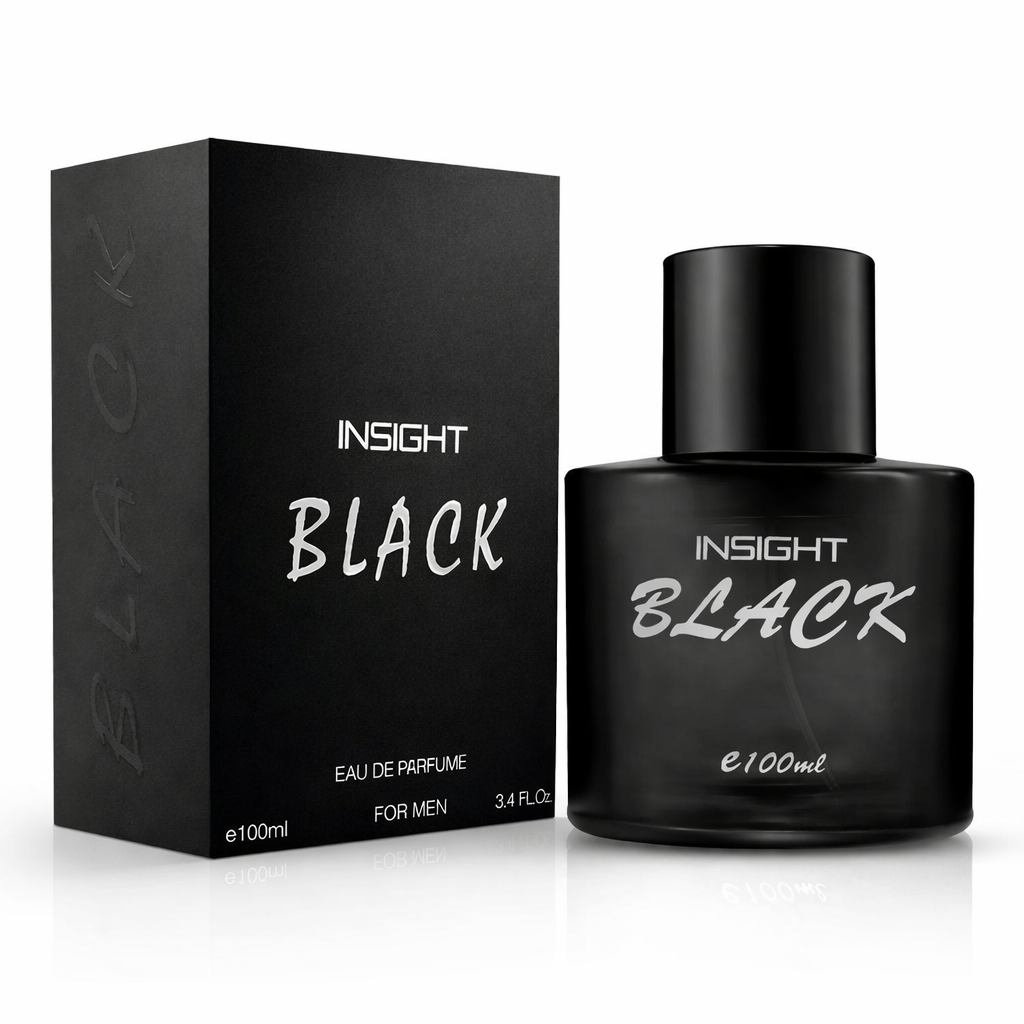 Perfumes & Deodorants- INSIGHT's BLACK Pour Homme EDU Long-Lasting Refreshing Perfume for Men featured with Floral and Fruity Notes and is Suitable for Everyday Wear - 100ml