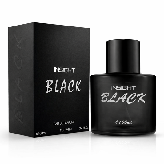 Perfumes & Deodorants- INSIGHT's BLACK Pour Homme EDU Long-Lasting Refreshing Perfume for Men featured with Floral and Fruity Notes and is Suitable for Everyday Wear - 100ml