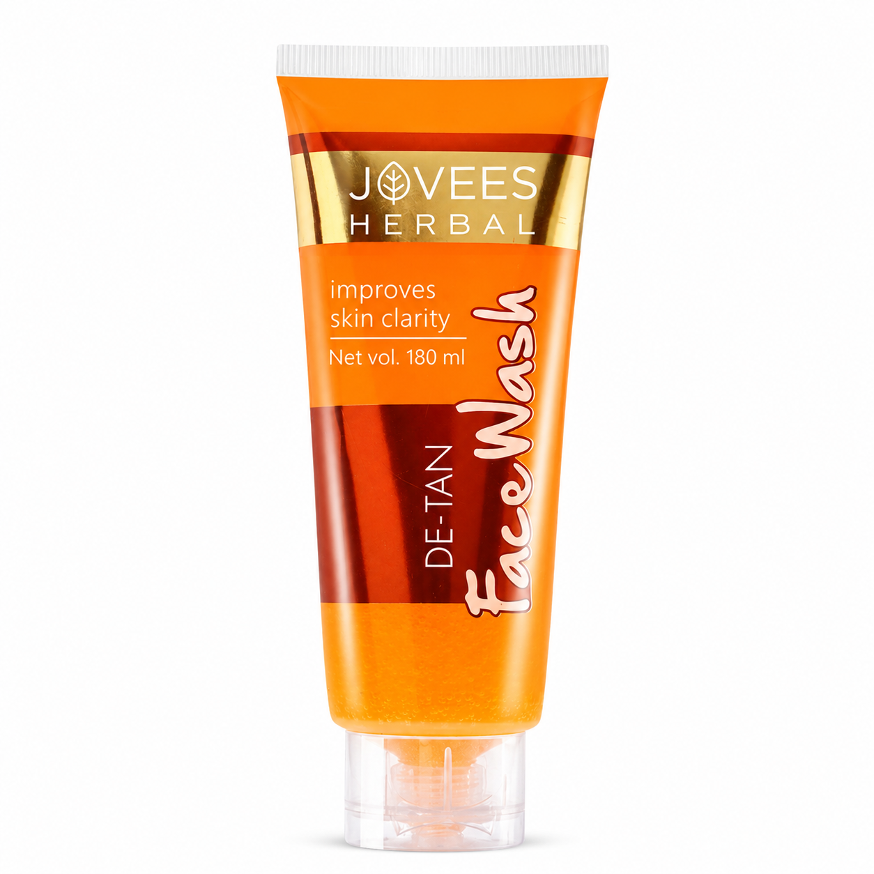 Face Wash- JOVEES Herbal's De-Tan Face Wash with a Powerful Blend of AloeVera, Green Tea, Carrot, Sweet Cherry, Liquorice and Bearberry extracts which Gently Removes Tan and Improves Skin Clarity - 120ml