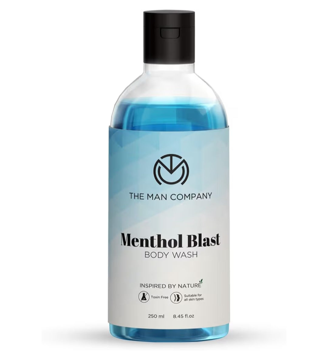 Body Wash & Shower Gel- The Man Company's Menthol Blast Body Wash for Refreshed and Cool Feelings- 250ml
