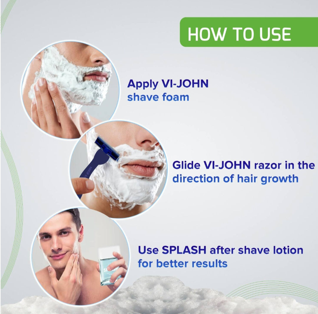 Shaving Foam- Vi-John Buttery Cool Shaving Foam for Sensitive Skin 400gm