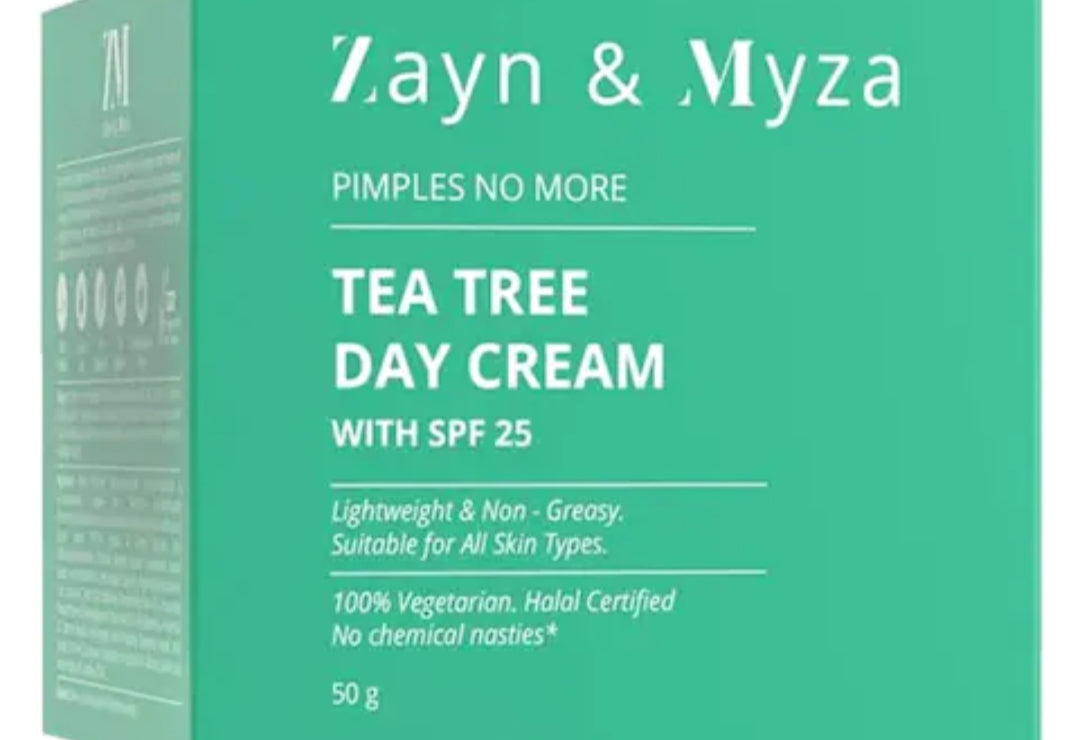 Face Day & Night Cream- Zayn & Myza (ZM) Tea Tree Day Cream with SPF-25 which Prevents from Pimples 50gm