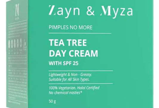 Face Day & Night Cream- Zayn & Myza (ZM) Tea Tree Day Cream with SPF-25 which Prevents from Pimples 50gm