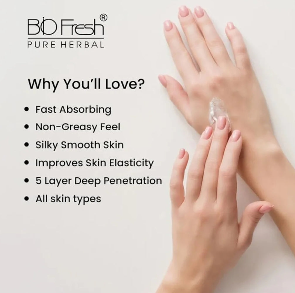 Lotions & Moisturizers- BIO-FRESH PURE HERBAL'S Aloe Vera Non-Sticky & Skin Hydrating Body Lotion (24-Hour Moisturizing) 450ml