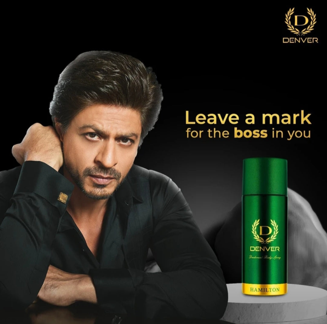 Perfumes & Deodorants- DENVER Hamilton Green Deodorant Body Spray for Long-Lasting Fragrance - 150ml