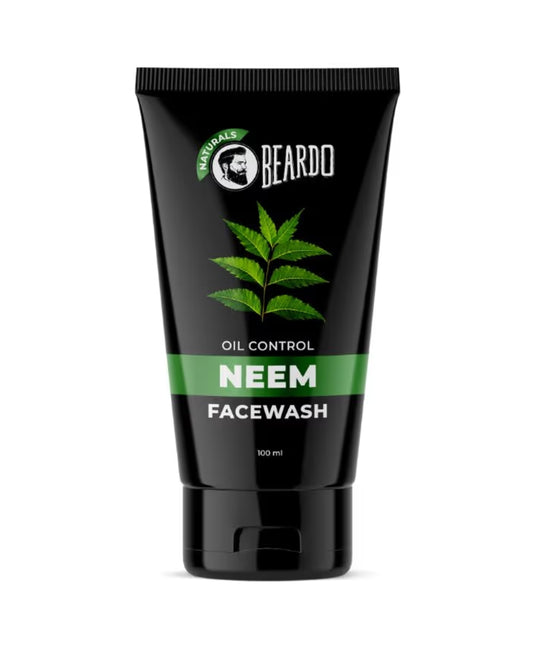 Face Wash- BEARDO Purifying Neem Oil Control Face Wash which Fights from Acne & Pimples, Soothes & Heals your Skin and gives you a Glowing Skin 100ml
