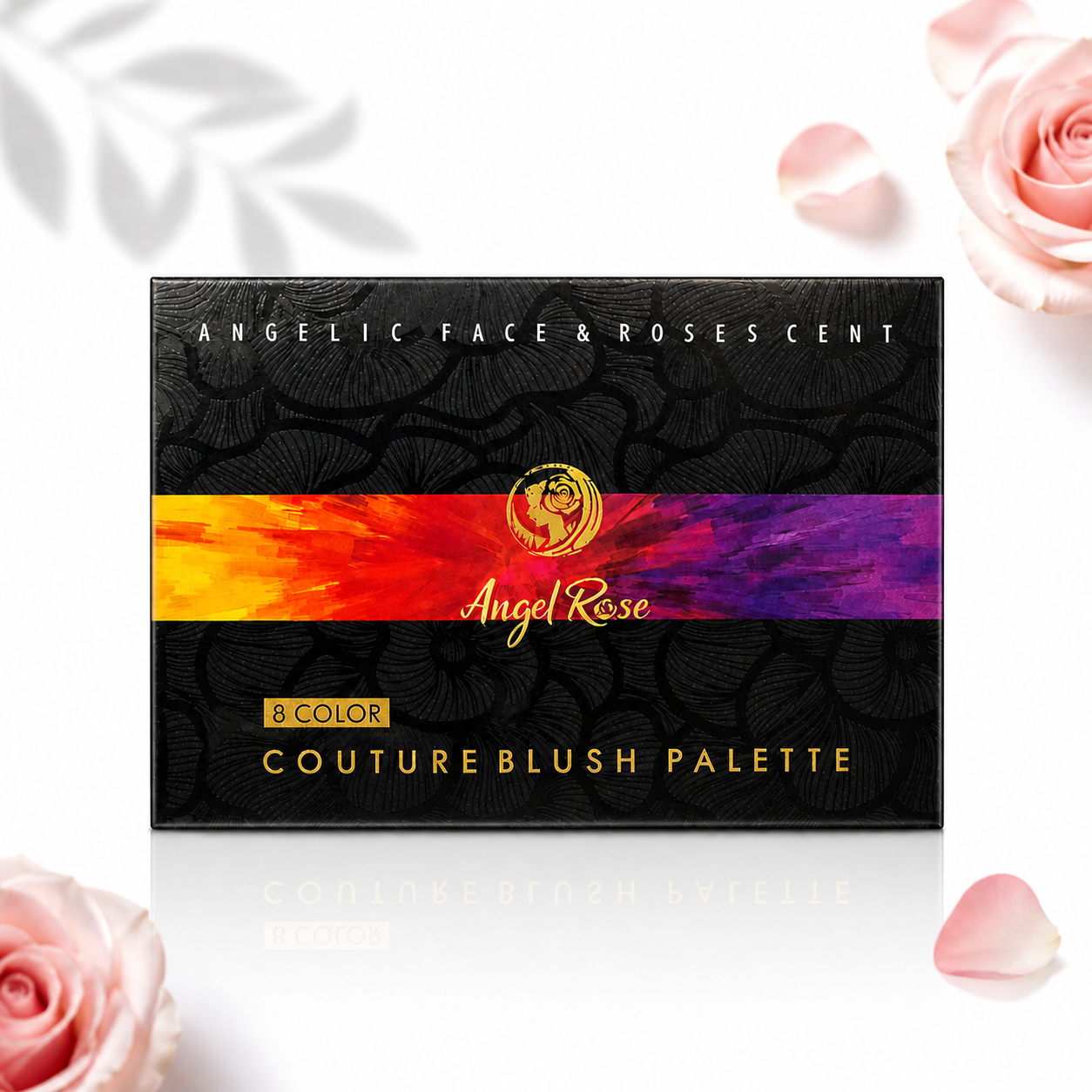 Makeup Blusher- Angel Rose 8-Coloured Couture Blush Palette, which Features a Silky and Creamy Texture which gives your makeup a Flawless, Natural & Radiant Finish - 15gm