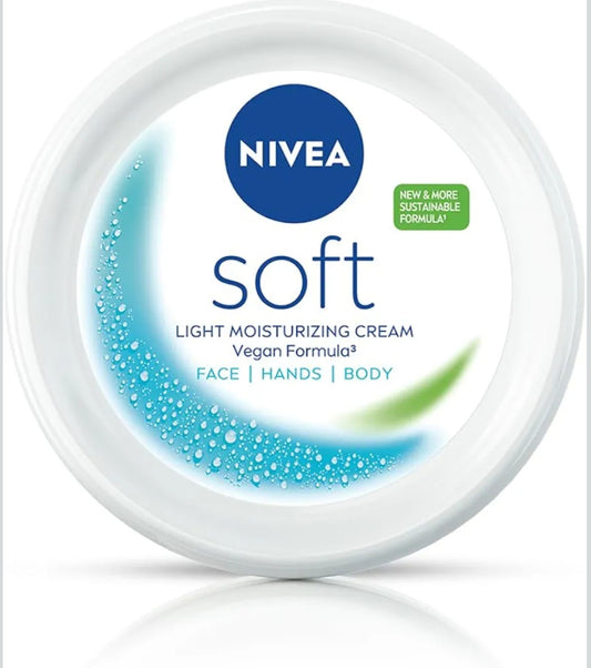 Lotions & Moisturizers- NIVEA Soft Light Moisturizing Cream for Face, Body and Hands. Quick absorbing formula enriched with Jojoba Oil & Vitamin-E 100ml