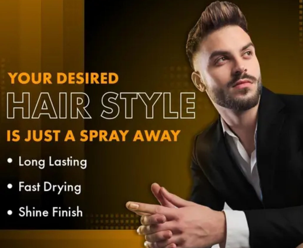 Men's Shaving, Styling and Grooming- Urban Gabru Hair Spray (Level 5 - Ultra Strong Hold) for Men 250ml
