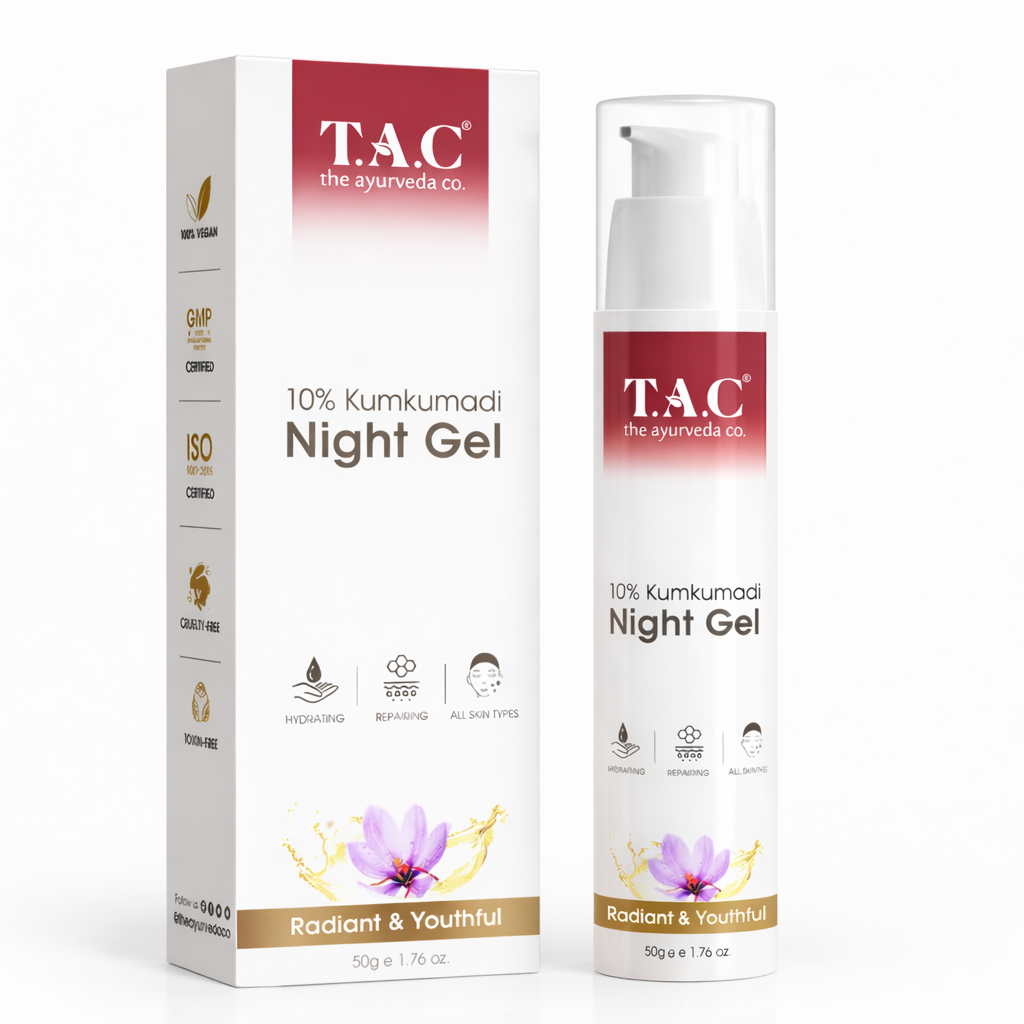 Brightening & Glowing Cream- T.A.C Ayurveda's 10% Kumkumadi Day Cream for Youthful & Radiant Glow with SPF-20 which Moisturizes the Skin while Protecting it from the Sun and Suitable to All Skin Types - 50gm