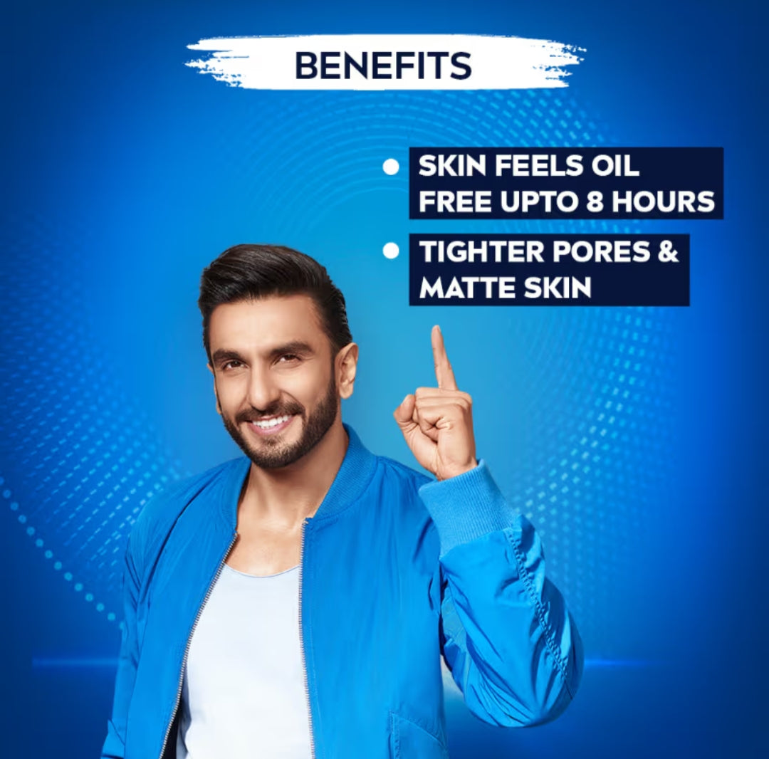 Face Wash- NIVEA Men Oil Control Face Wash with Air Cool Mint Crystal 50gm