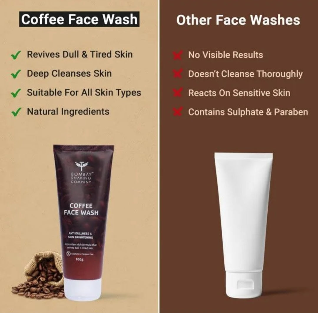 Face Wash- Bombay Shaving Company Coffee Face Wash with Antioxidant Formula for Brightening the Dull Skin 50gm