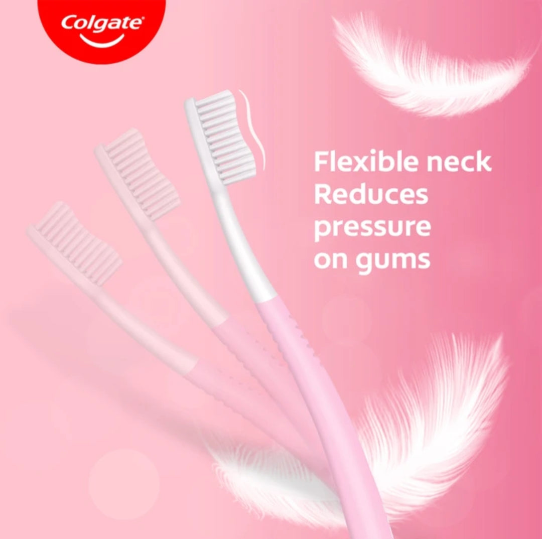 Tooth Brush- Colgate Sensitive Mega Saver Pack of 4 Feather Touch Soft Toothbrushes Designed for Sensitive Teeth