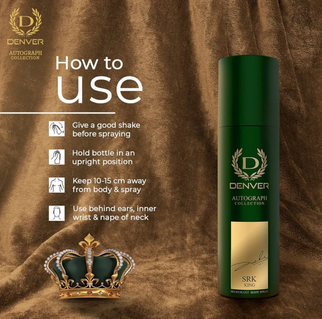 Perfumes & Deodorants- DENVER 'EMPEROR' a SRK Autograph Collection Deodorant Body Spray 140ml