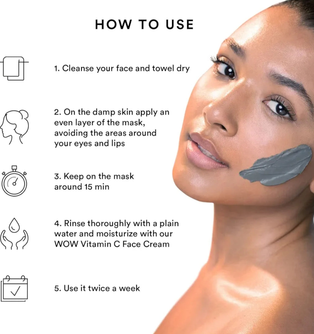 Face Pack & Sleeping Mask- WOW Activated Charcoal Face Mask with Licorice Extract and Alteromonas Ferment Extract which Removes Pollutants and Revive Radiance 200ml