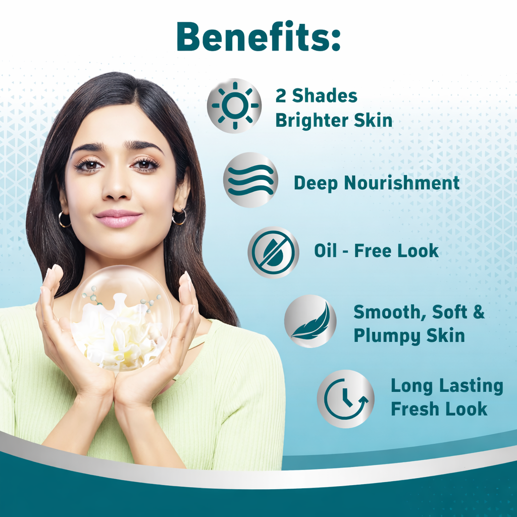 Brightening & Glowing Cream- Fairever Beauty Lift Face Cream enriched with Snow Mushroom & Bioactive Protein for 2 Shades Brighter Skin with Deep Nourishment - 50gm