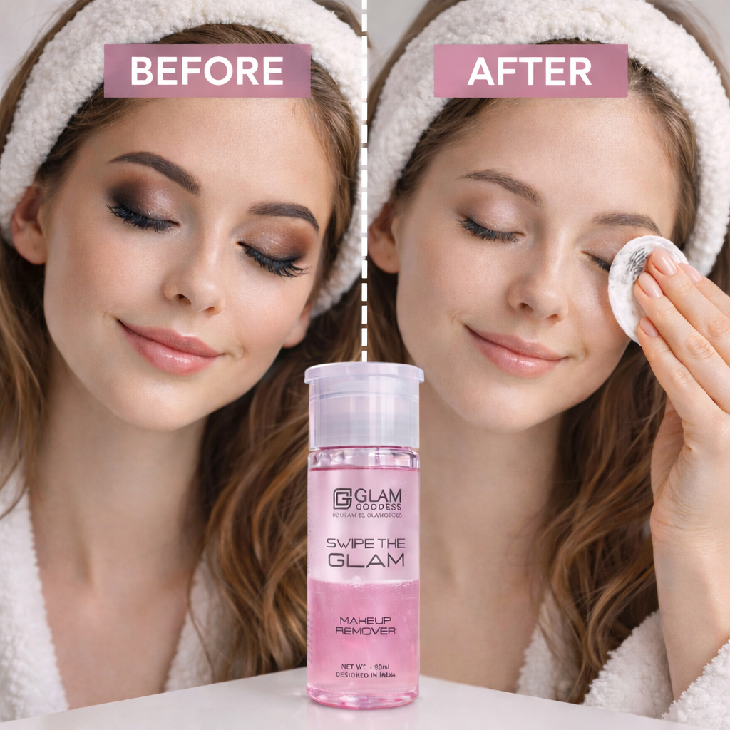 Makeup Remover- GLAM Goodness's Swipe The GLAM Makeup Remover Pink - 80ml