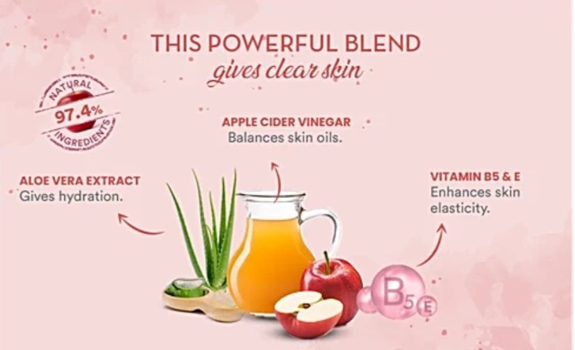 Face Wash- WOW Organic Himalayan Apple Cider Vinegar Foaming Face Wash with Aloe Vera Extract, Vitamins B5 and Vitamin-E 150ml