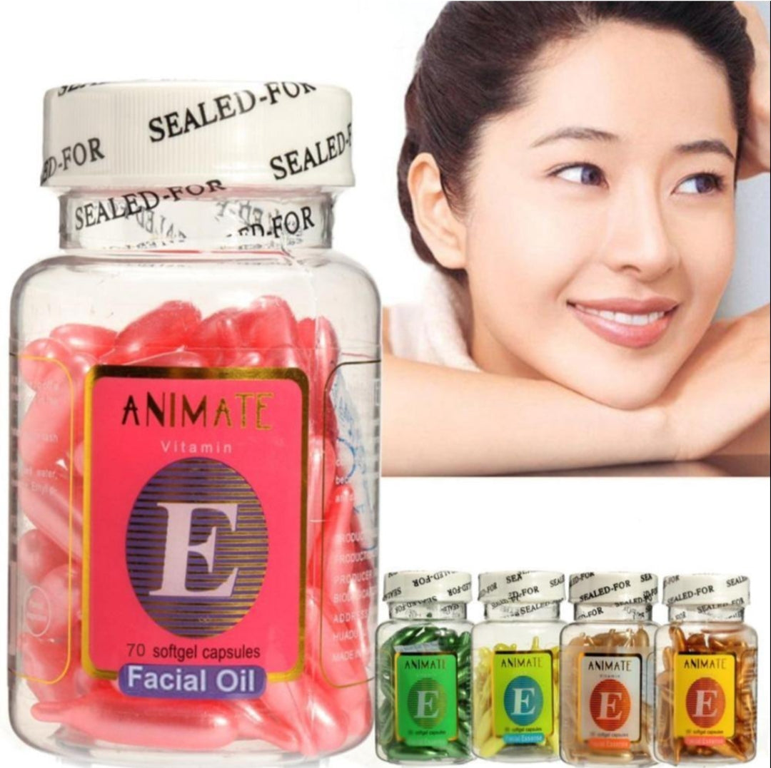 Vitamin-E Facial Oil Soft Gel Capsules 60 Pieces in 1 Box