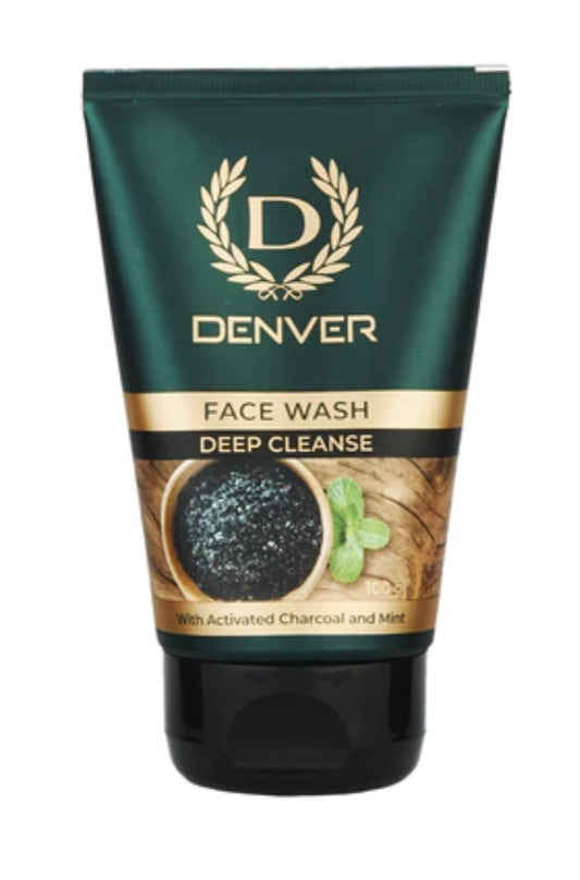 Face Wash- DENVER Deep Cleanse Face Wash with Activated Charcoal and Mint 100gm
