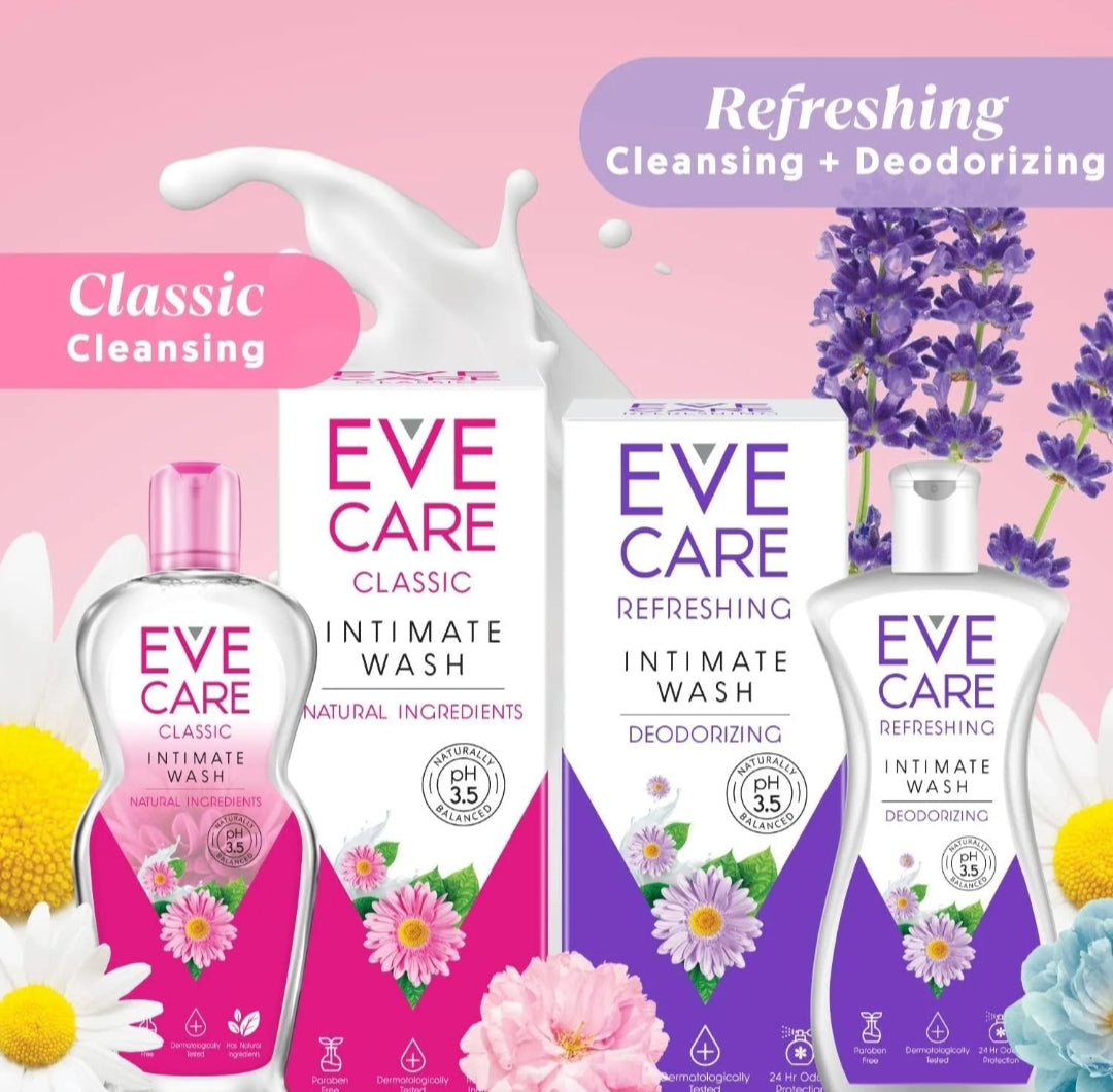 Intimate Wash- Wipro's EVE CARE Classic Intimate Wash made with Natural Ingredients like Milk Protein and Chamomile - 200ml