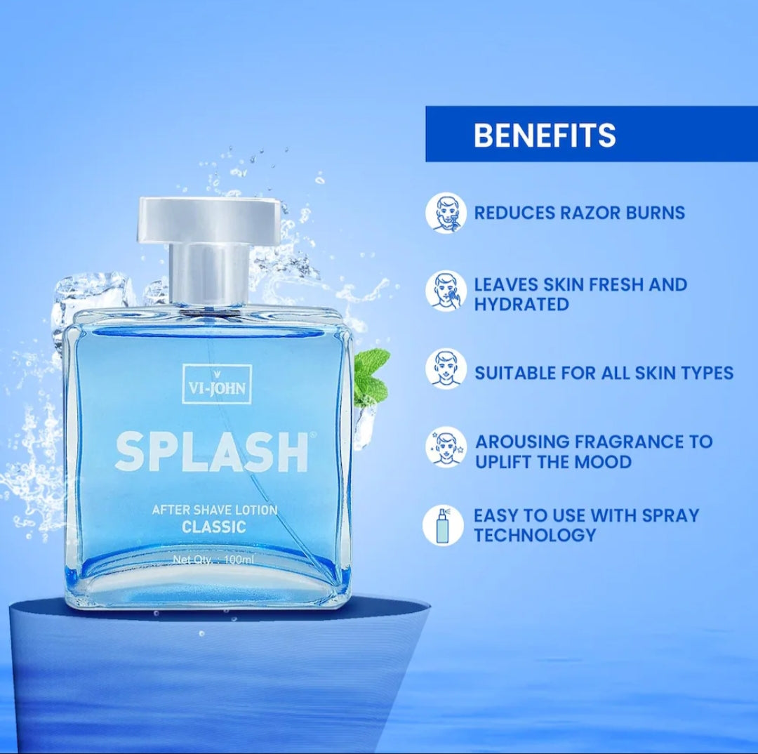 Shaving- Vi-John Splash After Shave Lotion Classic 50ml (Free Vi-John Shaving Cream 10gm)