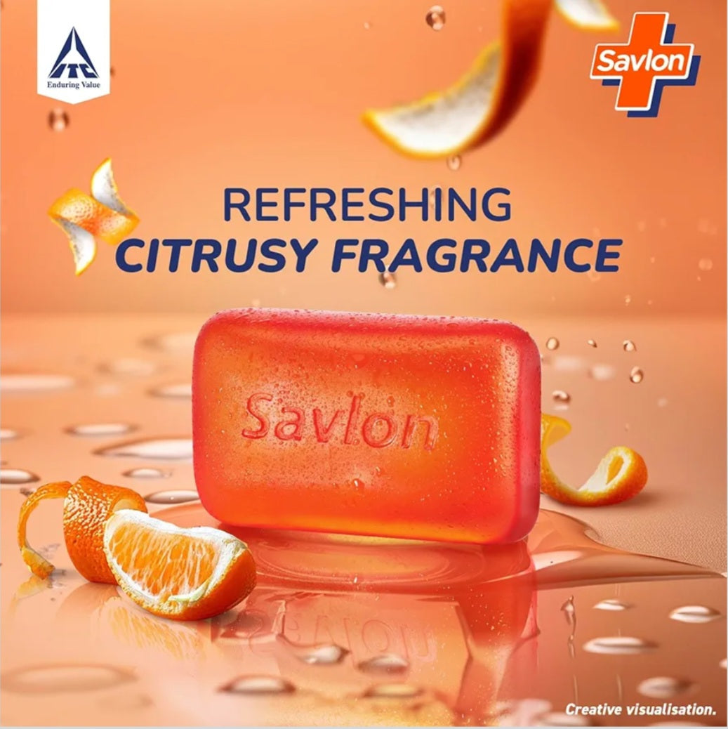 Bathing Soap- Savlon Bathing Soaps (Value Pack of 5 Units) infused with Glycerin for Soft & Moisturised Skin and Protects from 99.99% Germs - 120gmx5