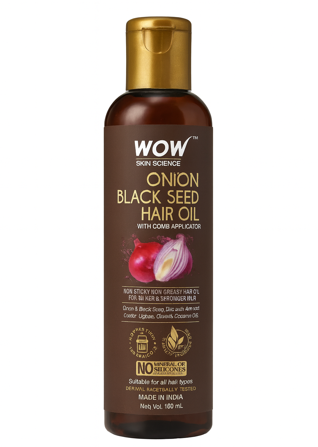 Hair Oil- WOW Onion Black Seed Hair Oil which Contains a blend of Cold-Pressed Onion Black Seed, Almond, Castor, Jojoba, Olive, and Coconut Oils designed to Nourish the Roots & Scalp, Reduce Hair Fall, and Repair Damaged Strands - 100ml