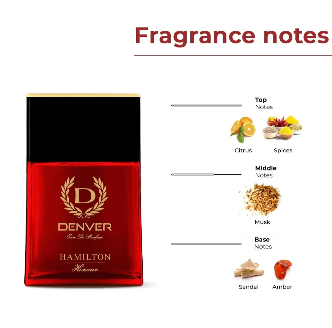 Perfumes & Deodorants- DENVER HONOUR Natural Perfume Spray 60ml
