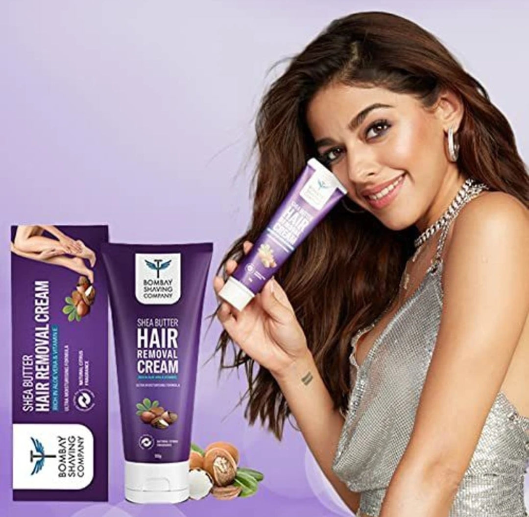 Hair Removal- Bombay Shaving Company's Shea Butter Hair Removal Cream Enriched with Aloe Vera & Vitamin-E which is Ultra Moisturizing Cream with Natural Citrus Fragrance - 100gm